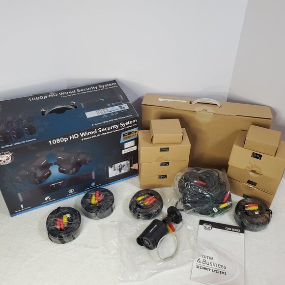 Home Security Camera System 6 Cameras Wired NEW NEVER USED IN BOX - Picture 1 of 13